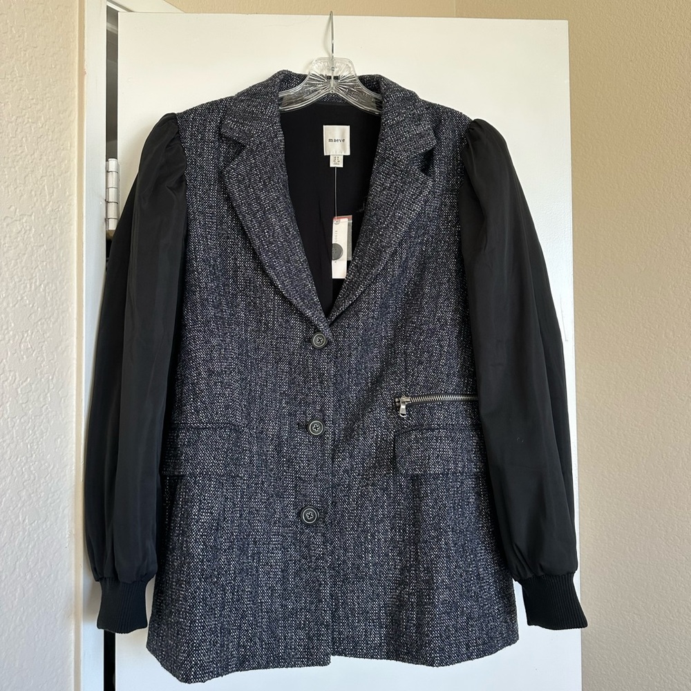 Maeve Black and Gray Blazer